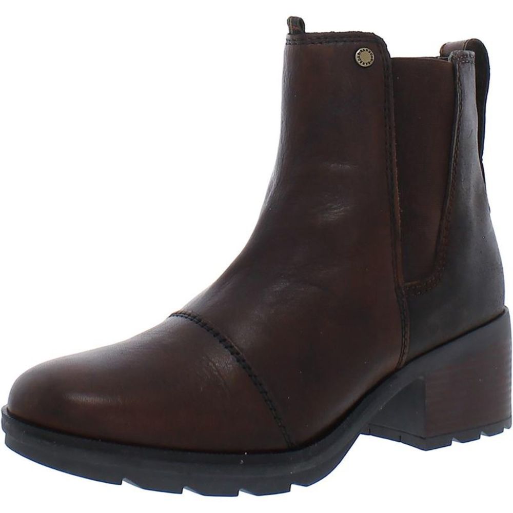 Barbour Womens Maisie Brown Leather Ankle Booties Chelsea Boots Shoes NWT